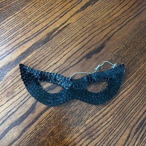 Vintage Black Sequin Eye Mask